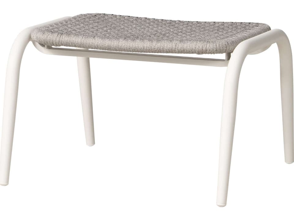 Burano Aluminum Metal Ottoman