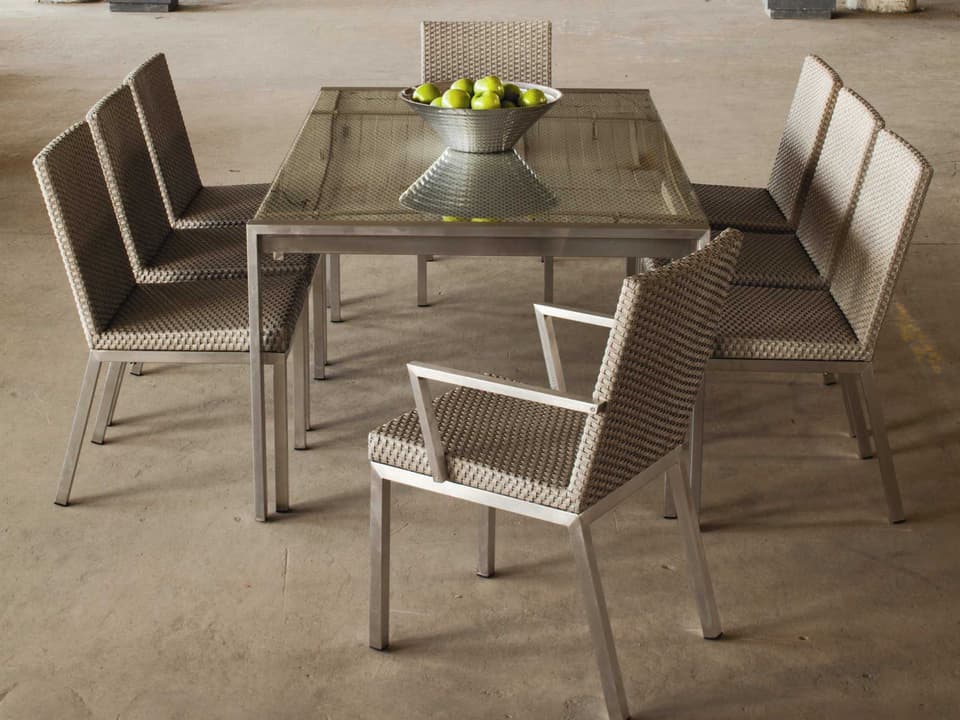 Elements Steel Wicker Patio Dining Set