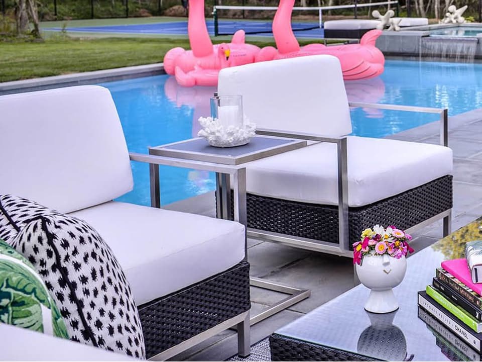 Elements Steel Wicker Outdoor Patio Lounge Set