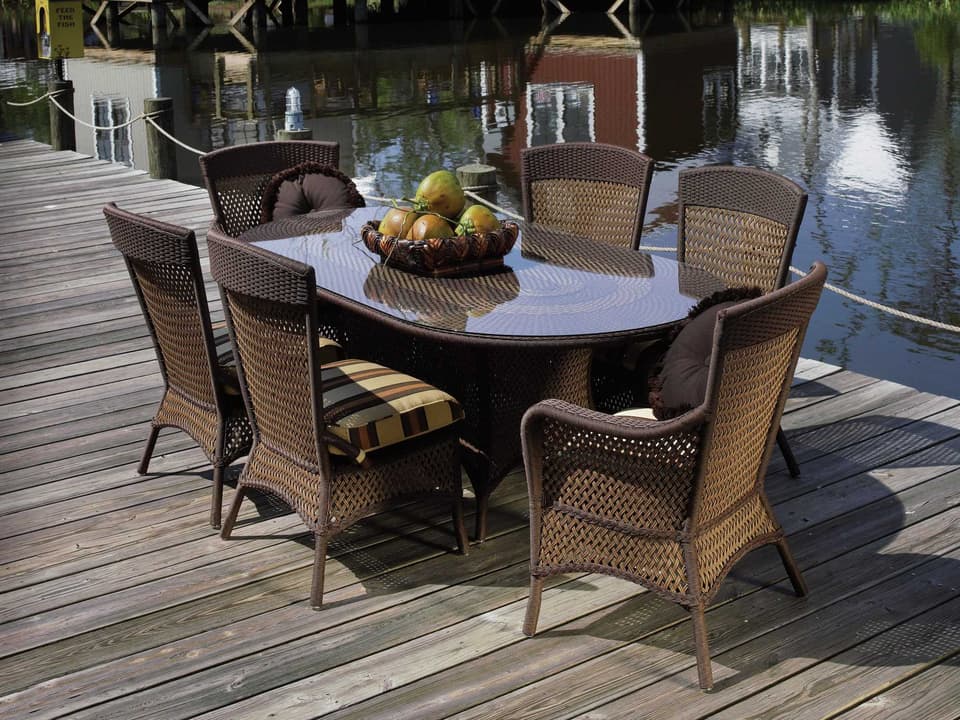 Grand Traverse Wicker Patio Dining Set