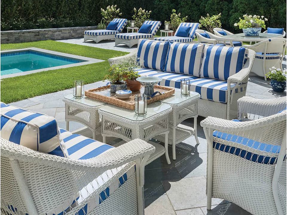 Nantucket Wicker Patio Lounge Set