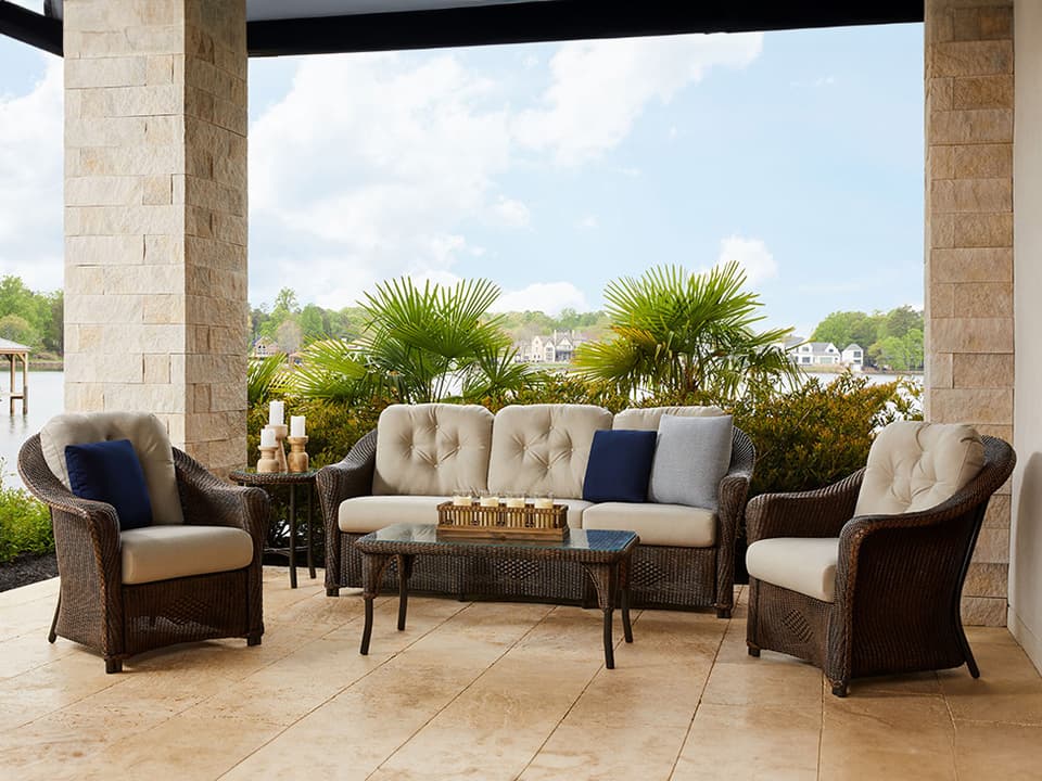 Reflections Wicker Cushion Outdoor Patio Lounge Set