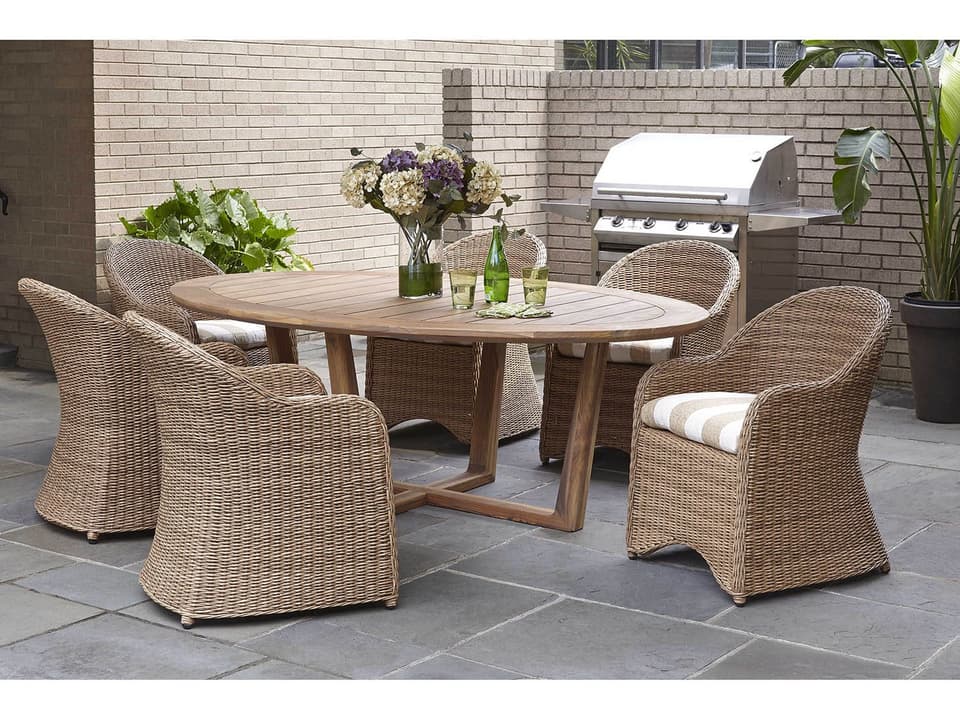 Tobago Wicker Patio Dining Set