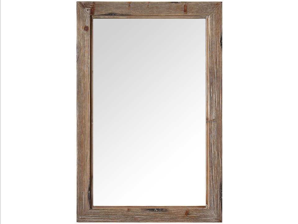 WH Series Rustic Brown Wall Mirror Vertical