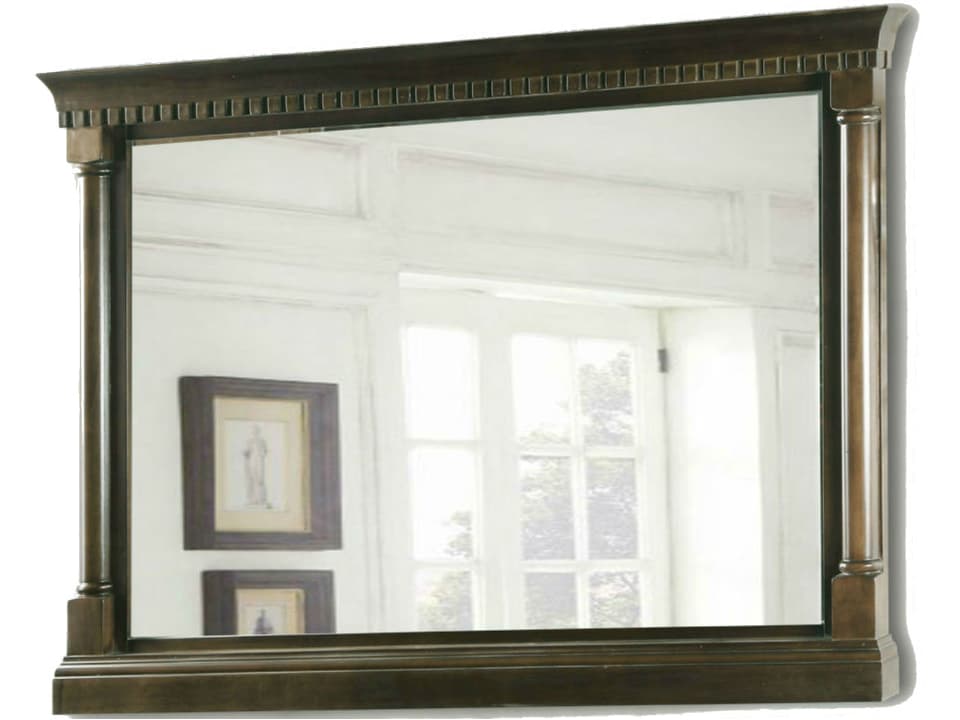 Wlf Series Sink Vanity Antique Coffee Wall Mirror Landscape