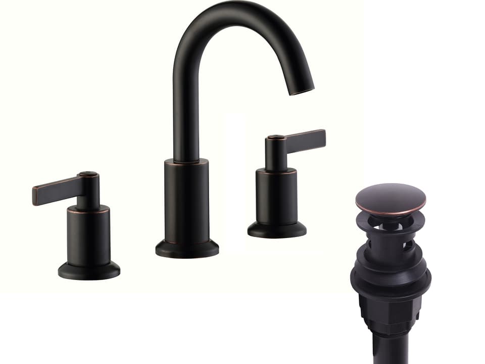 WN288 Widespread Bathroom Faucet in Oil Rubbed Bronze
