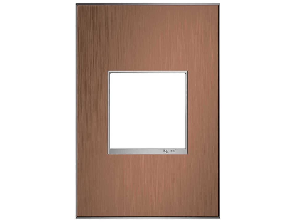 Adorne One-Gang Screwless Wall Plate in Copper Metallic