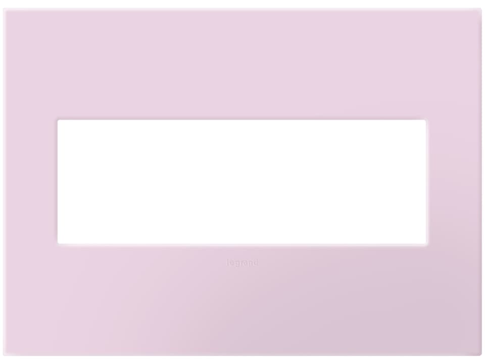 adorne Rosa Three-Gang Screwless Wall Plate with Microban Protection
