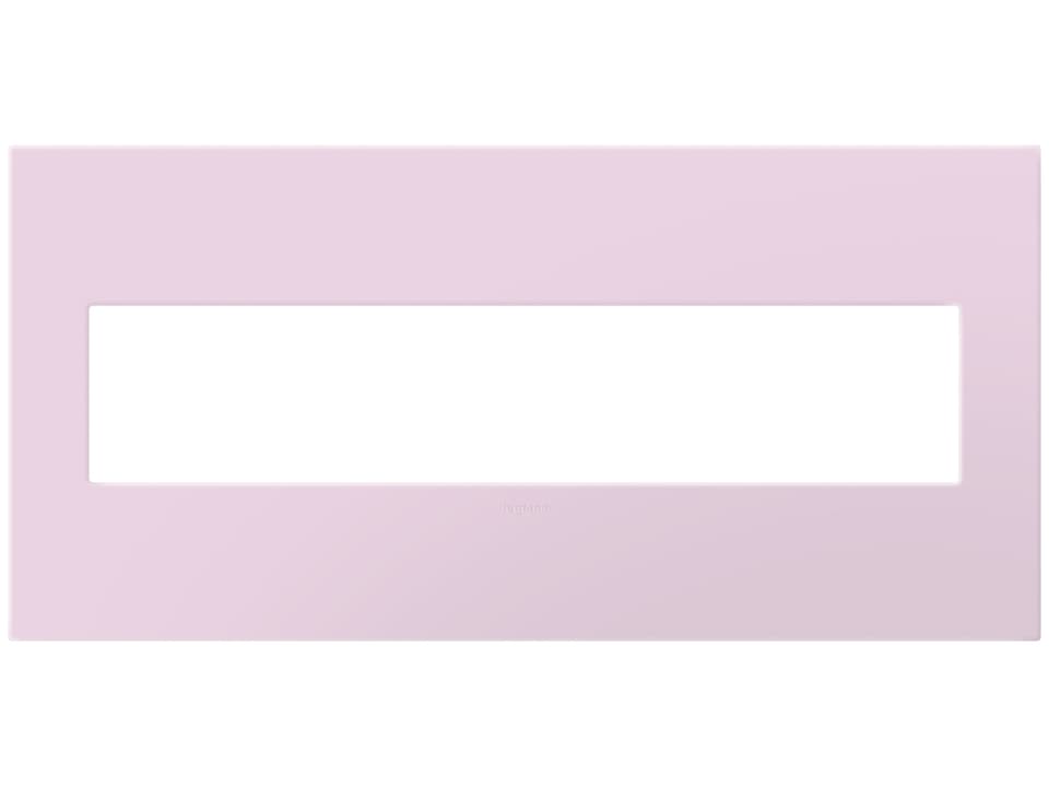 adorne Rosa Five-Gang Screwless Wall Plate with Microban in Pink