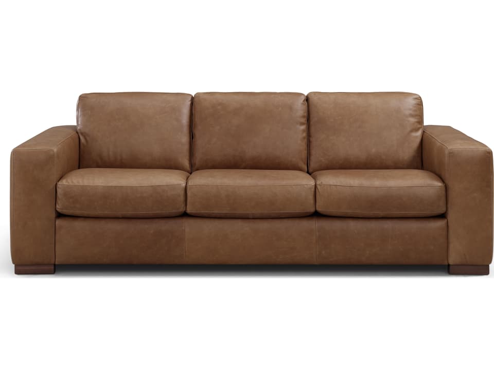 Inglewood Queen Sleeper Sofa Vintage Brown Derby Leather