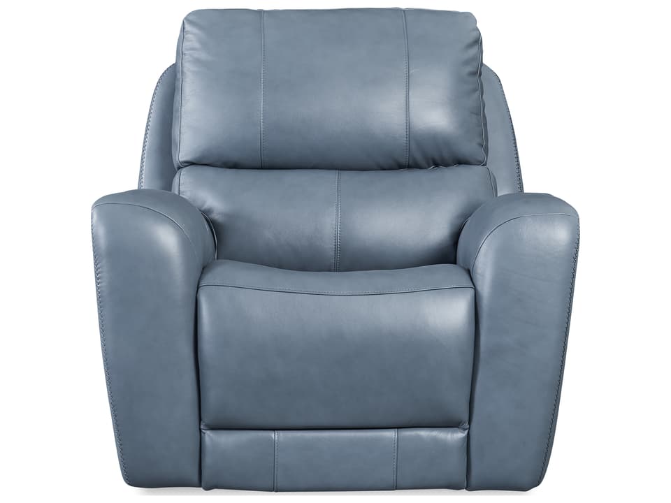 Bel Air Power Glider Recliner Chair in Persian Blue Leather