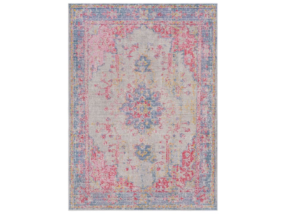 Antioch Bordered Area Rug Machine Woven Polyester