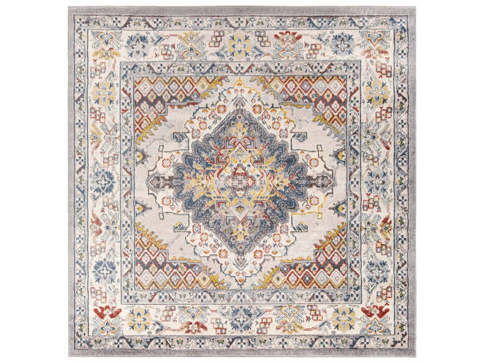 Ankara Bordered Area Rug Machine Woven Polypropylene