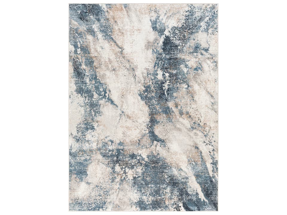 Livabliss Allegro Abstract Machine Woven Area Rug in Ivory and Gray