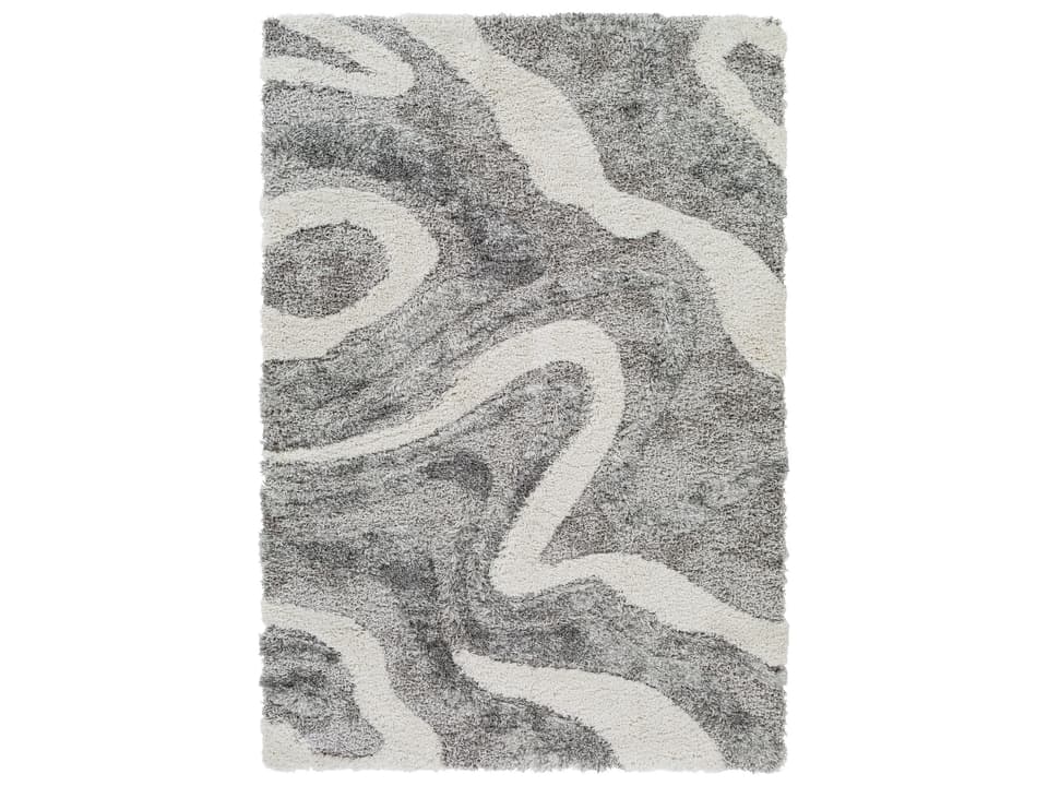 Alta Shag Modern Abstract Area Rug with Plush Pile