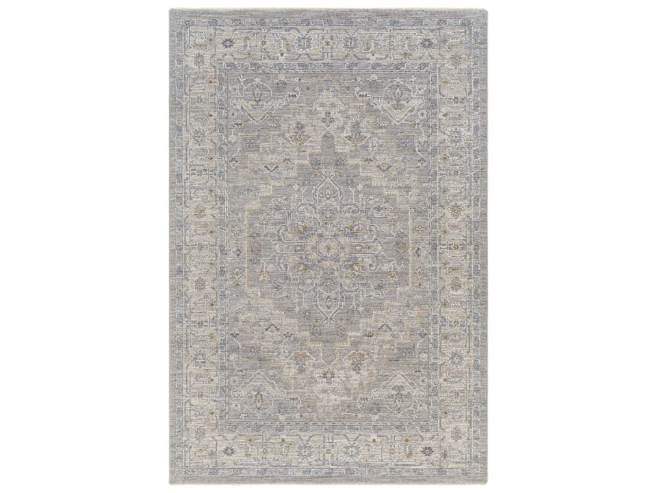 Avant Garde Machine Woven Area Rug with High-Low Pile and Fringe
