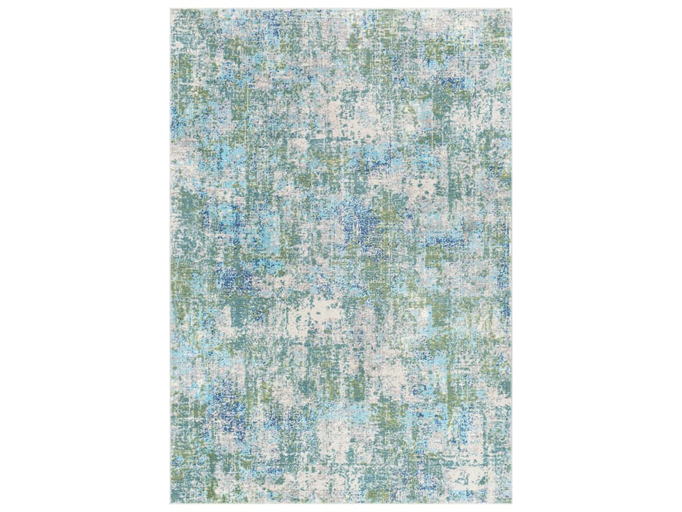 Livabliss Bodrum Modern Indoor Outdoor Area Rug in Green Blue and Gray
