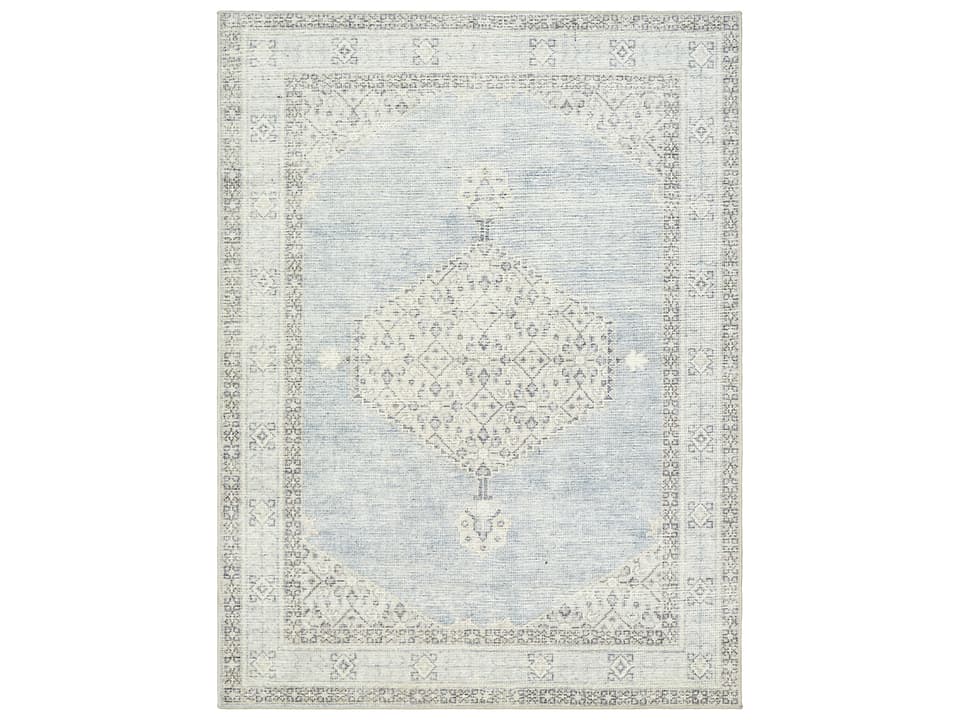 Lila Bordered Machine Woven Area Rug