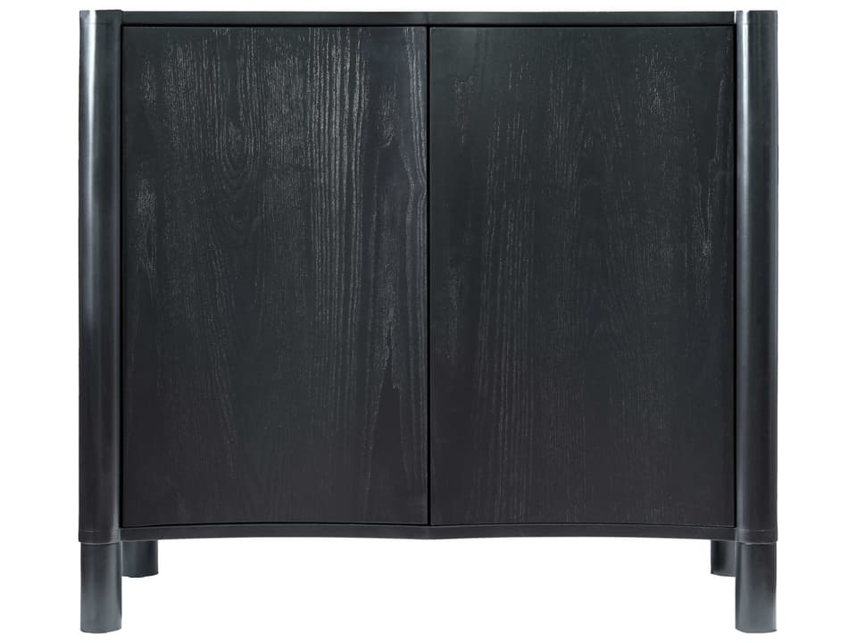 Becki Owens Sonador Curved Door Accent Cabinet Black Ash Wood