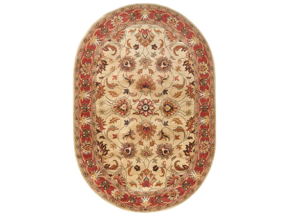 Caesar Floral Hand Tufted Wool Area Rug