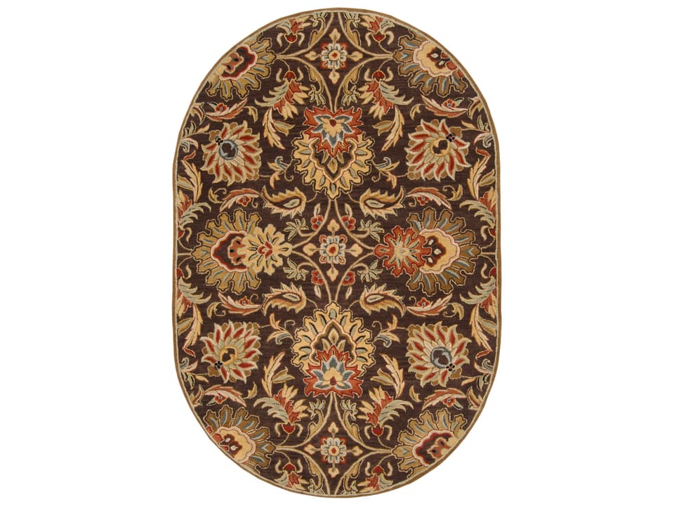 Caesar Floral Oval Area Rug