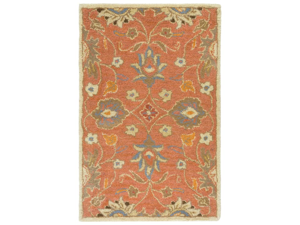 Caesar Floral Traditional Hand-Tufted Wool Area Rug
