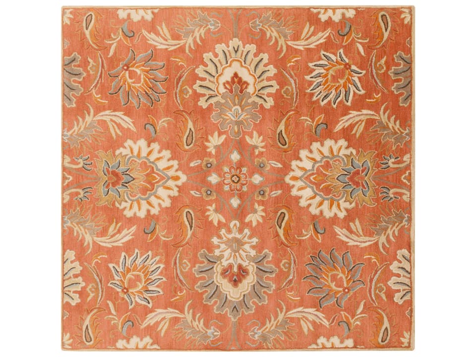 Caesar Floral Area Rug Hand Tufted Wool