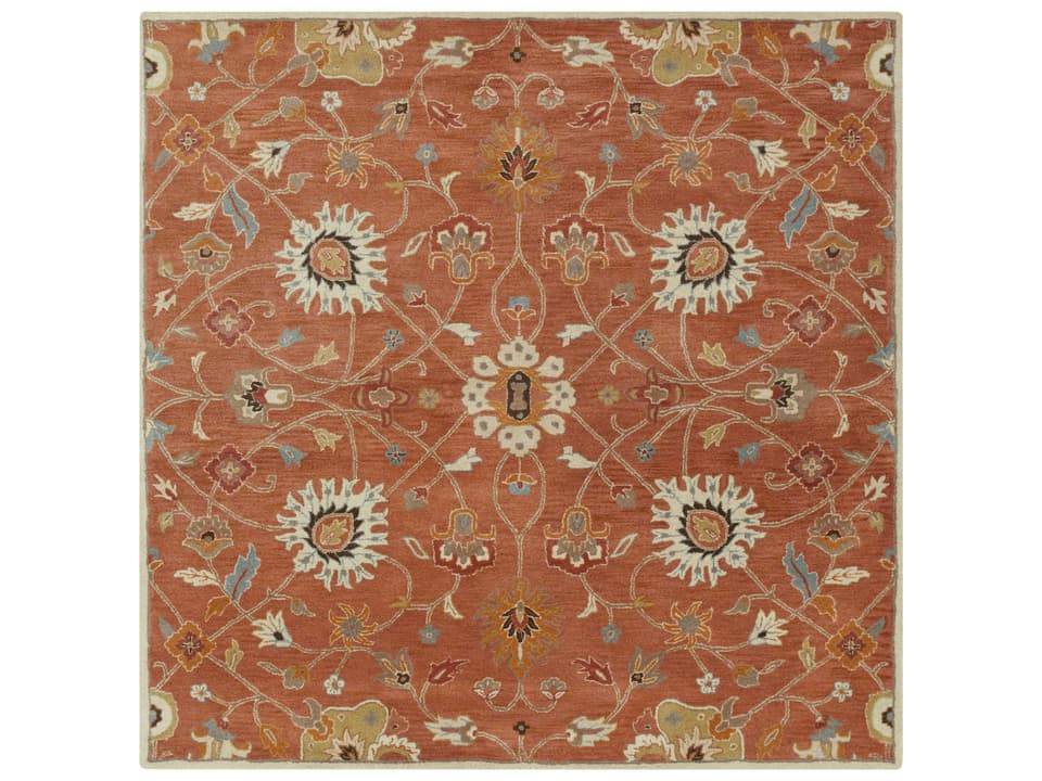 Caesar Floral Area Rug Hand Tufted Wool