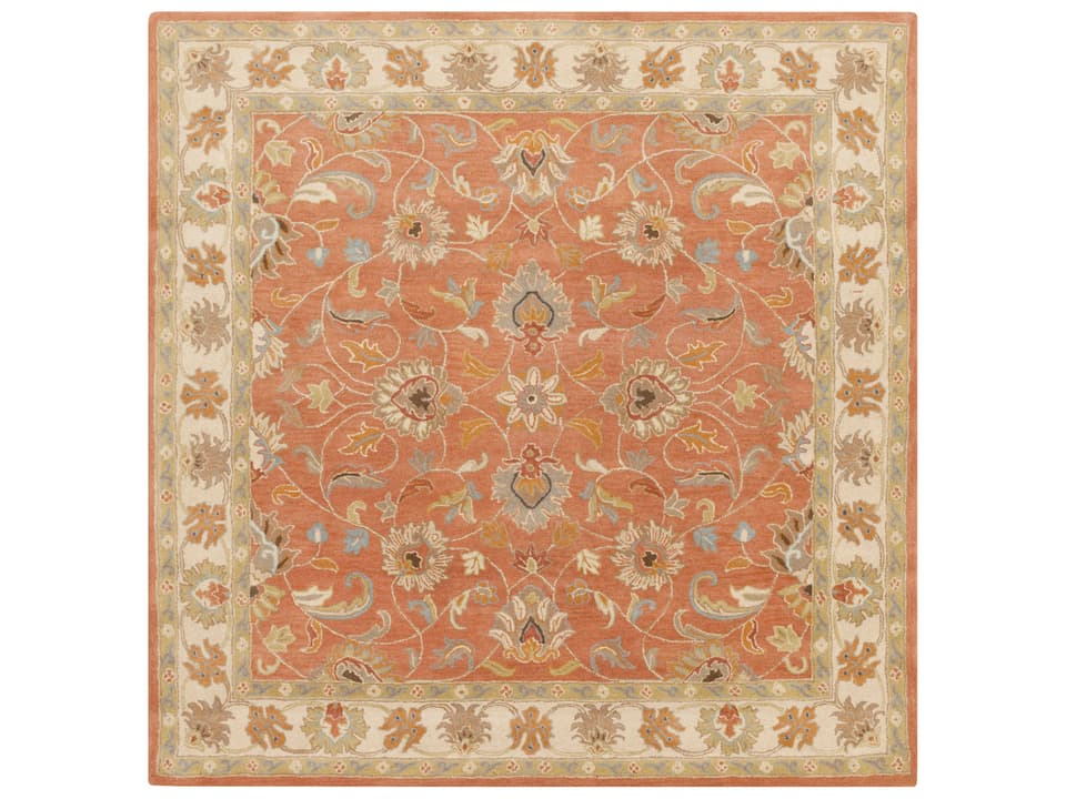 Caesar Floral Hand Tufted Wool Area Rug