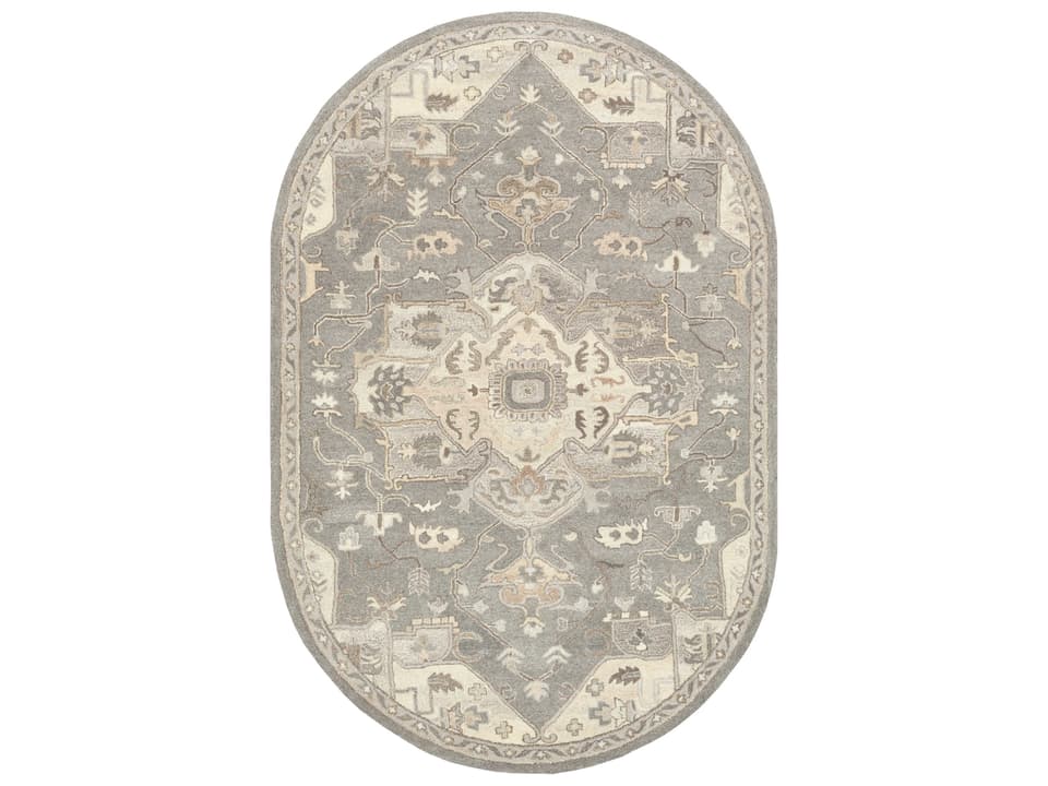 Caesar Traditional Bordered Wool Area Rug