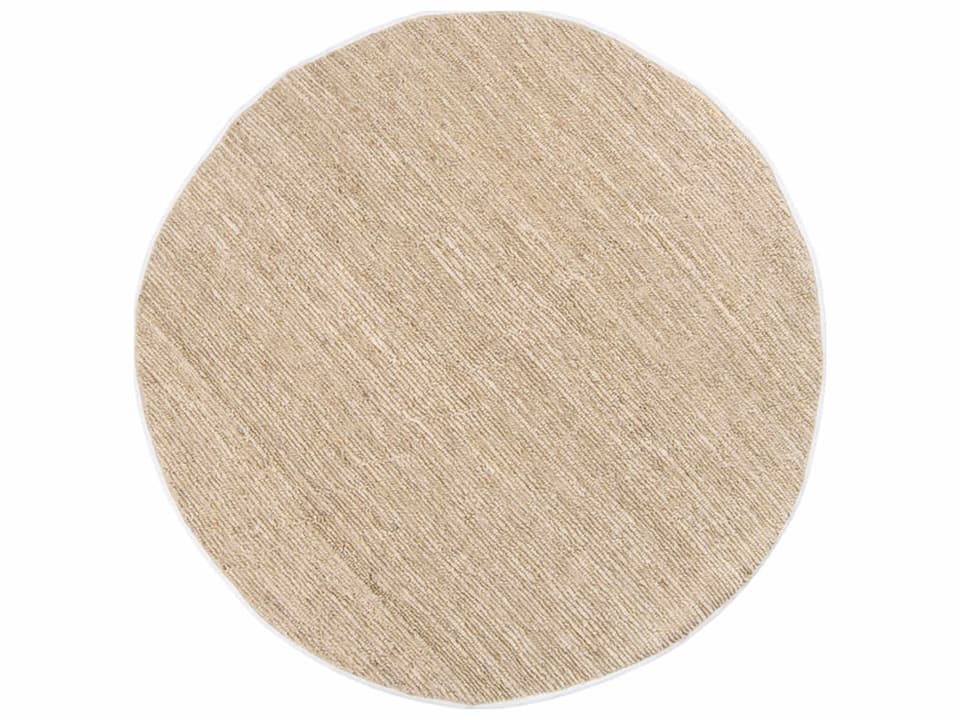 Continental Handwoven Jute Area Rug in Beige