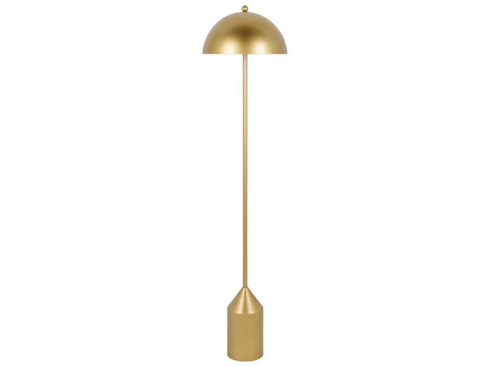Elder Gold Floor Lamp with Metal Shade