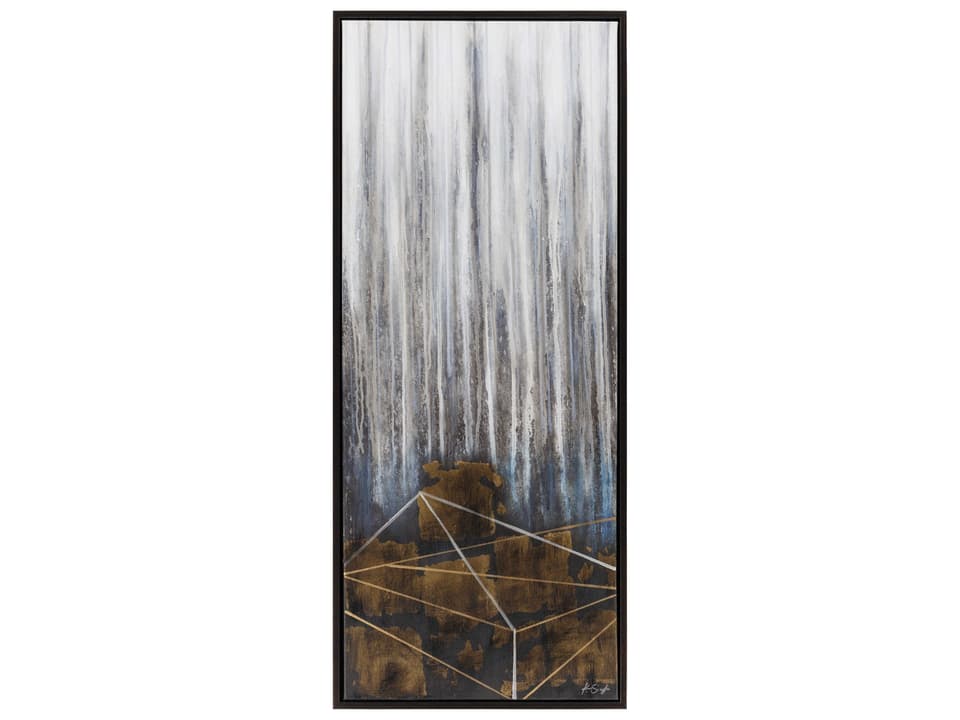 Eventide Modern Framed Art in Gray and Dark Brown