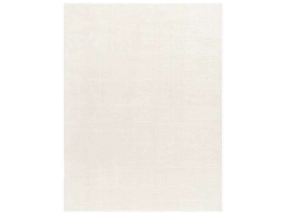 Freud Shag Area Rug in Ivory and Off-White