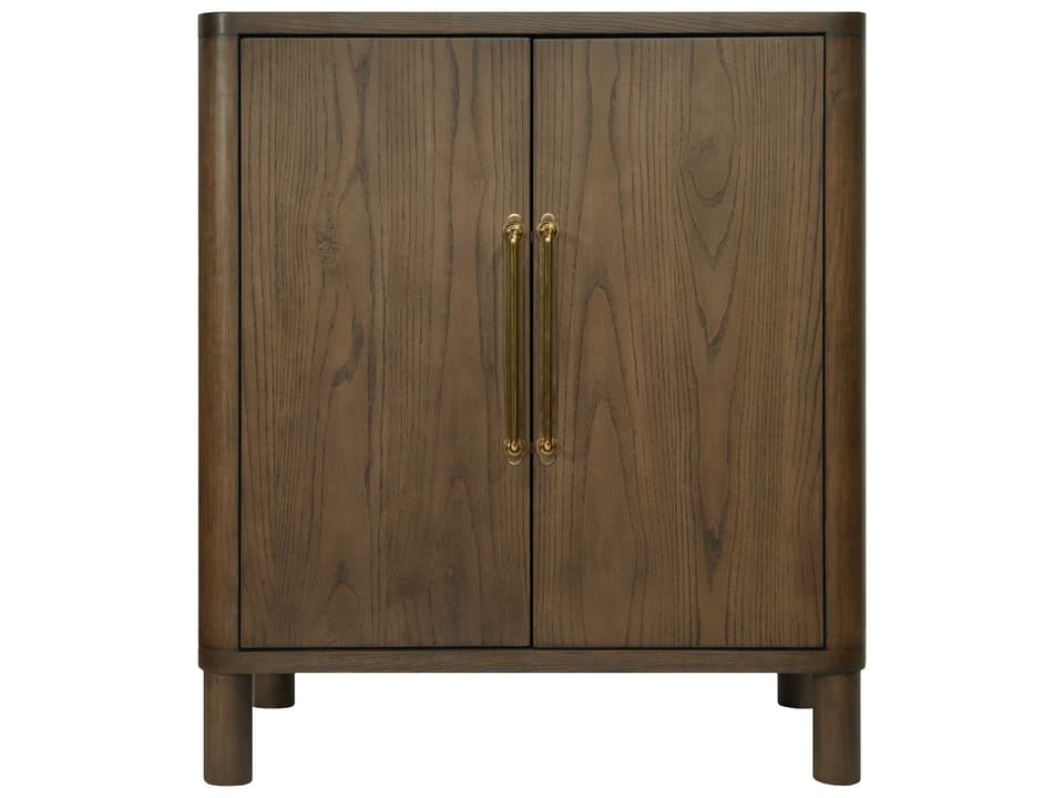 Marshall Storage Cabinet Ash Wood Veneer Walnut Stain