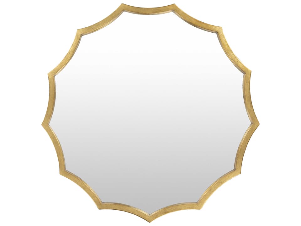 Gia Gilded Gold Sunburst Wall Mirror