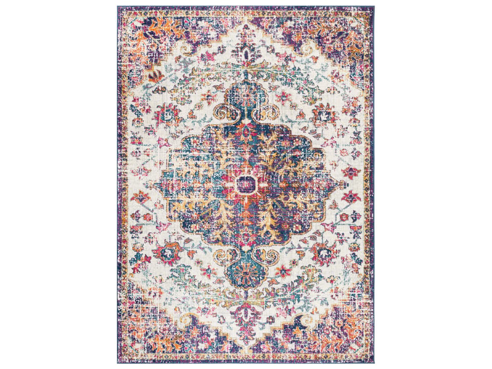 Harput Bordered Machine Woven Area Rug