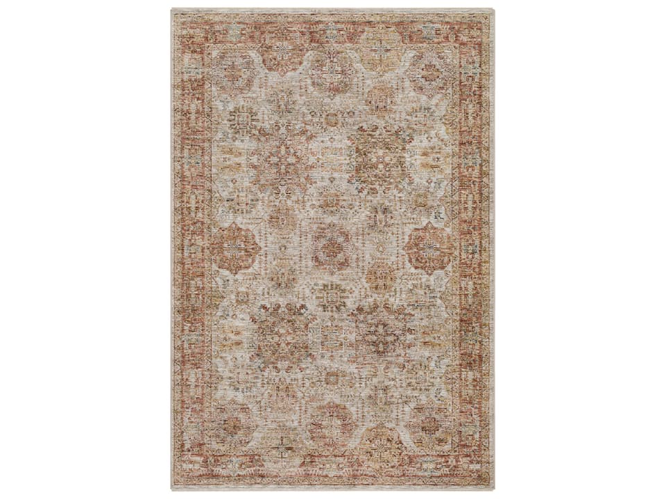 Naila Bordered Area Rug with Fringe Detail