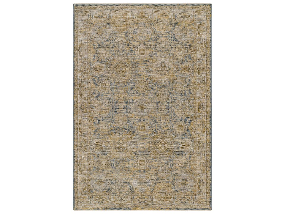 Naila Bordered Traditional Area Rug with Fringe