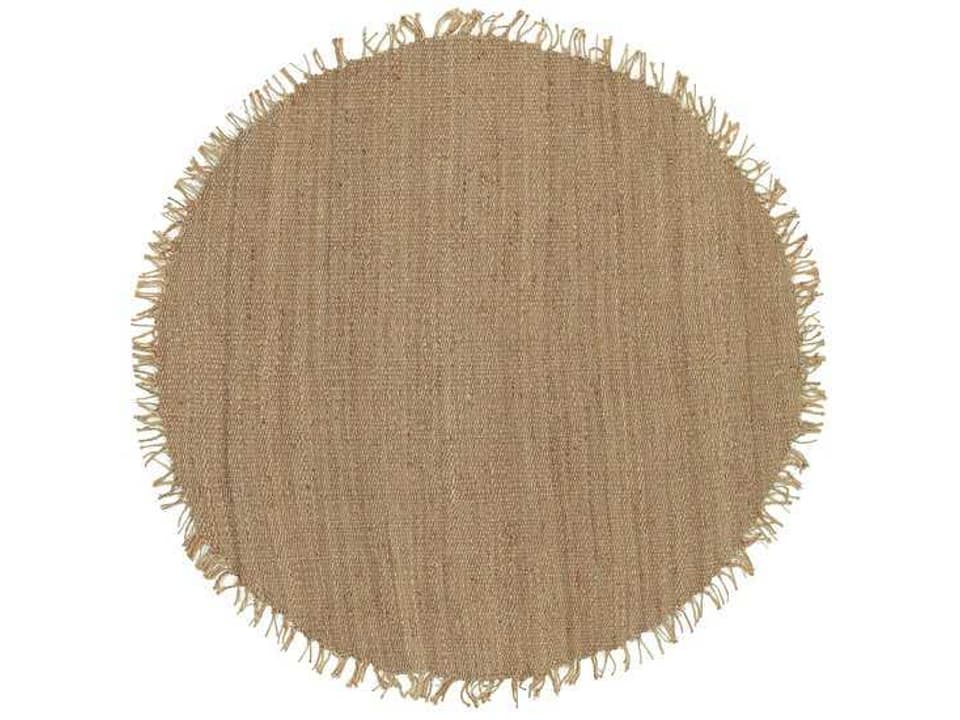 Jute Natural Hand Woven Area Rug in Beige