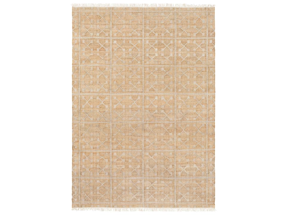 Laural Geometric Hand Woven Jute Area Rug