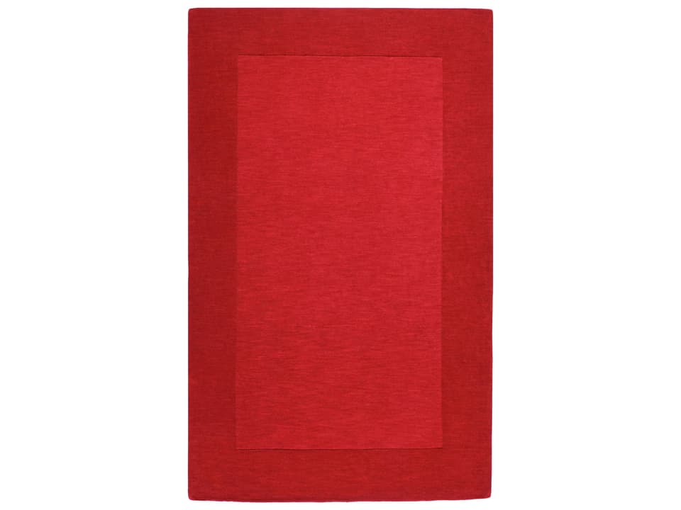 Mystique Bordered Wool Area Rug in Cherry