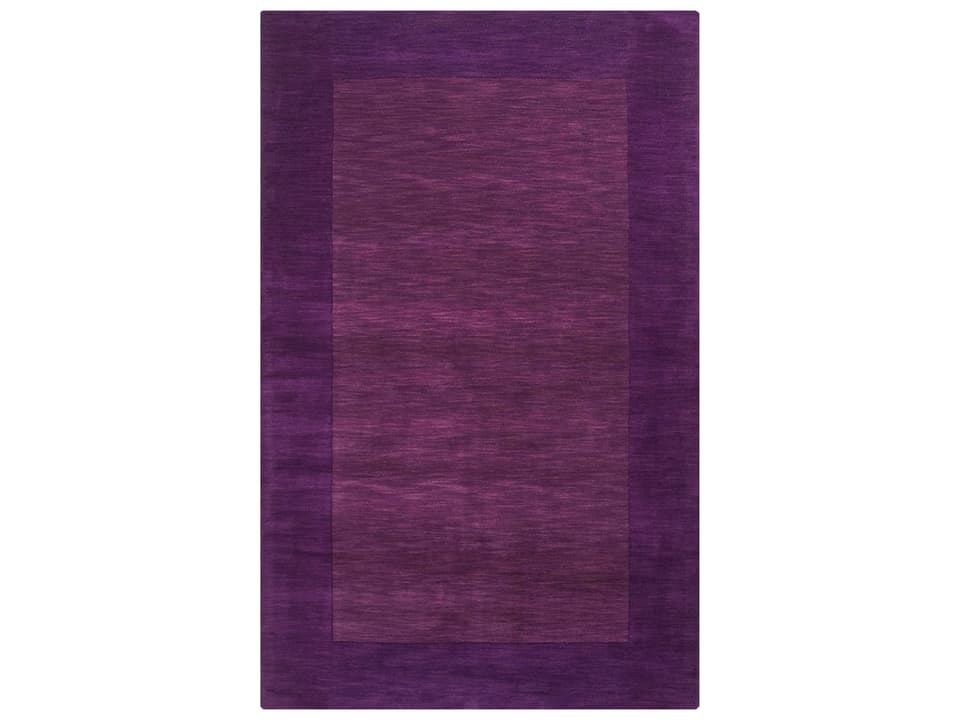 Mystique Wool Modern Area Rug in Plum