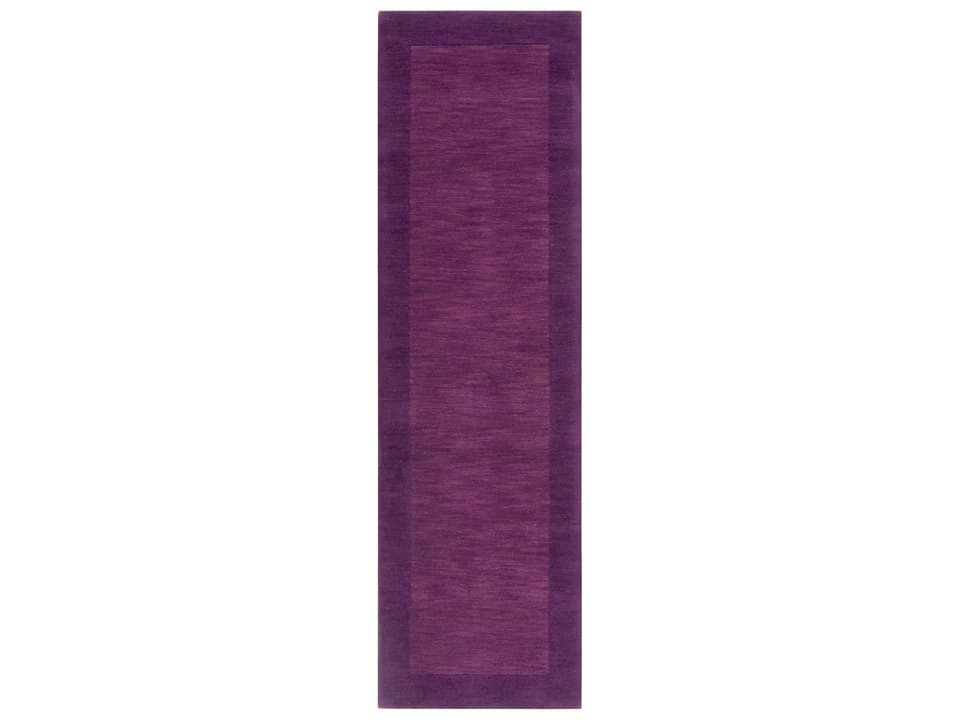 Mystique Bordered Runner Area Rug in Violet
