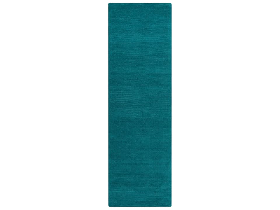 Mystique Hand Loomed Wool Runner Area Rug in Deep Teal