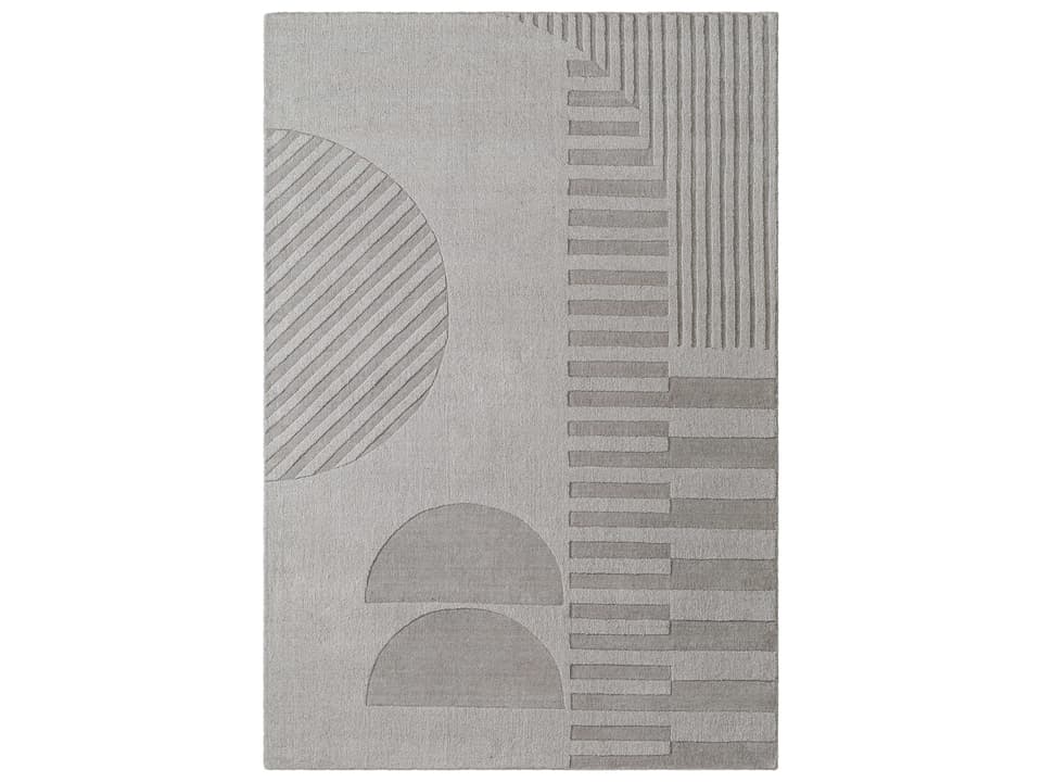 Mystique Geometric Area Rug in Silver and Sage