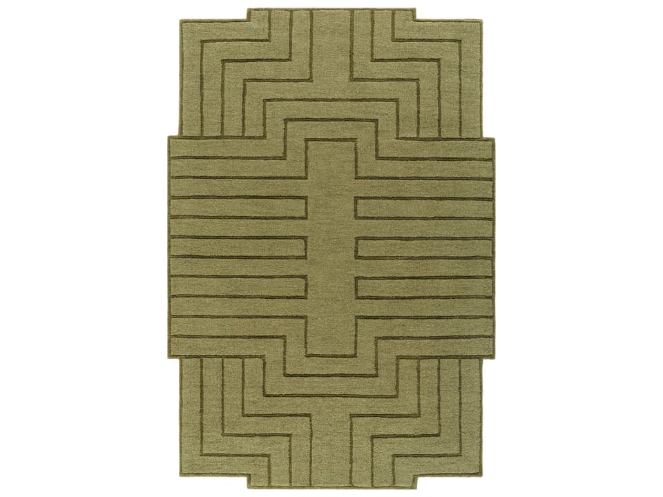 Mystique Geometric Wool Area Rug Hand Loomed