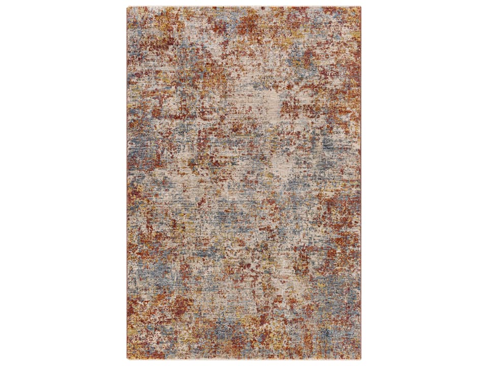 Mirabel Abstract Area Rug with Fringe