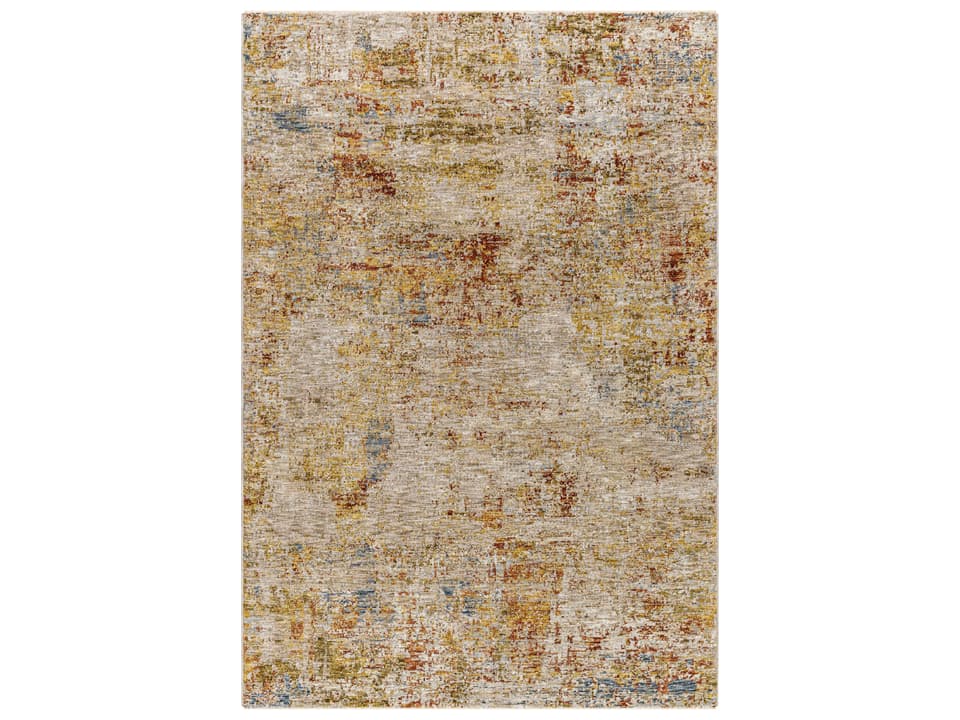 Mona Lisa Abstract Machine Woven Area Rug with Fringe