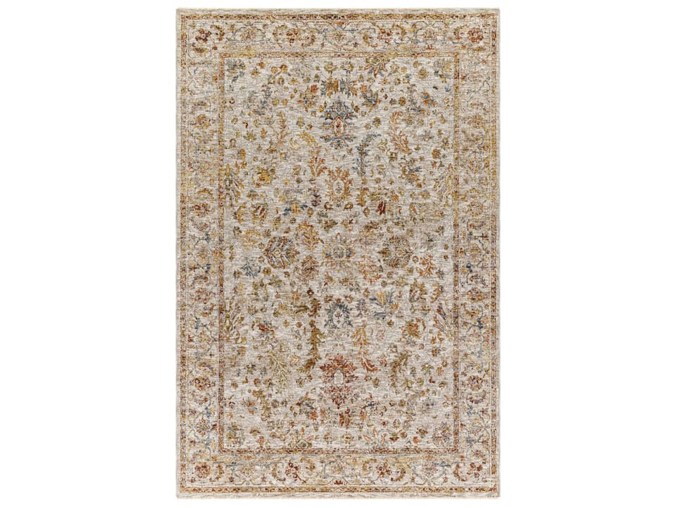 Livabliss Mona Lisa Machine Woven Polyester Area Rug with Fringe